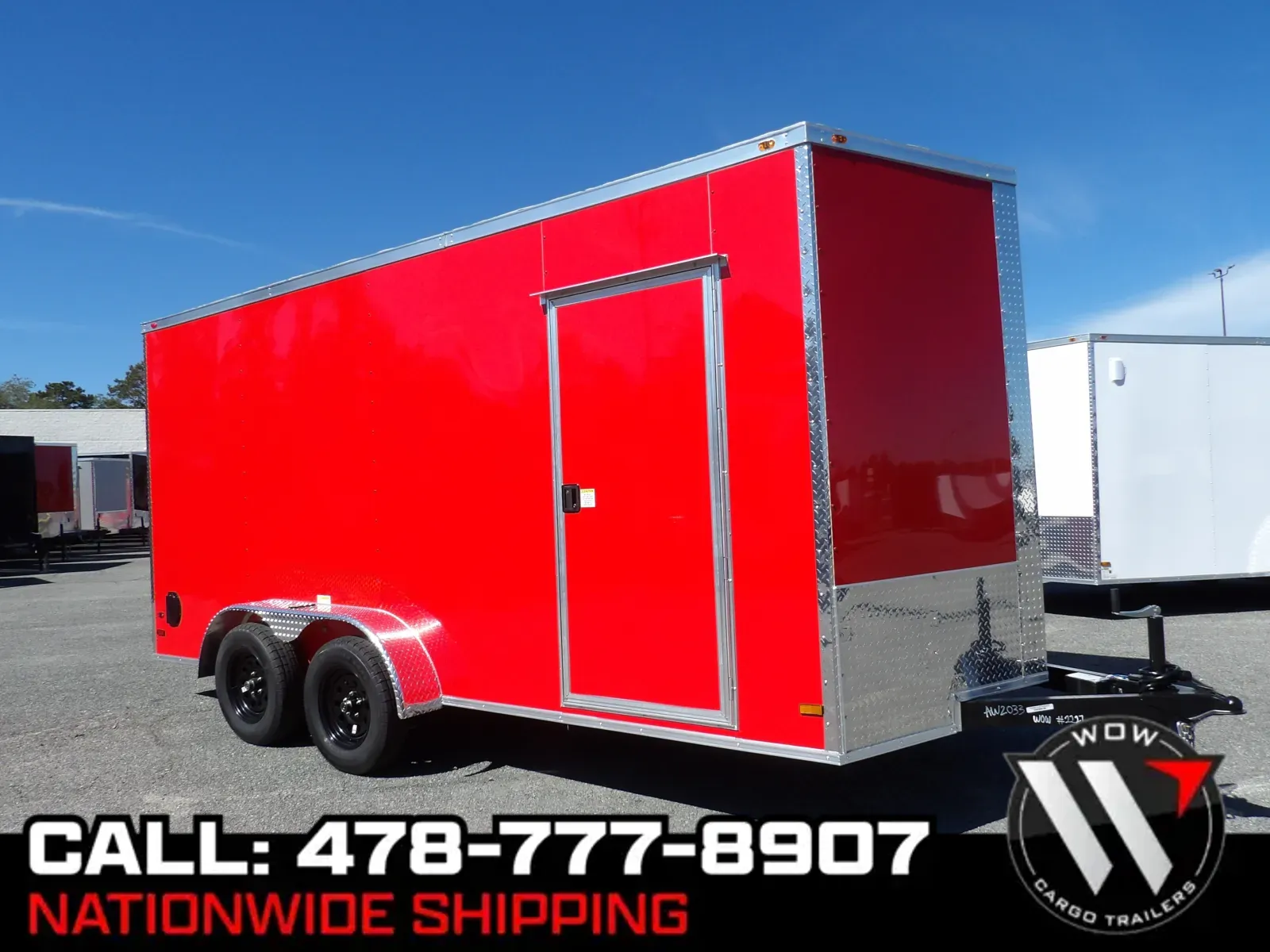Red 2026 All World 7X16 Enclosed for sale in Cochran, GA