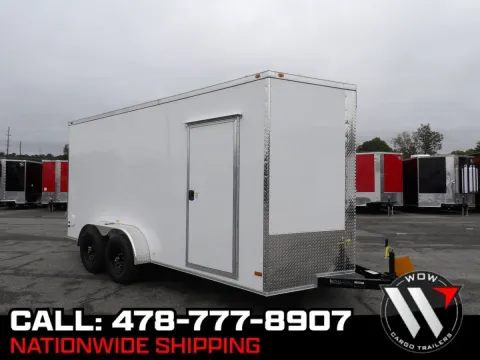 White 2026 All World 7X16 Enclosed for sale in Cochran, GA
