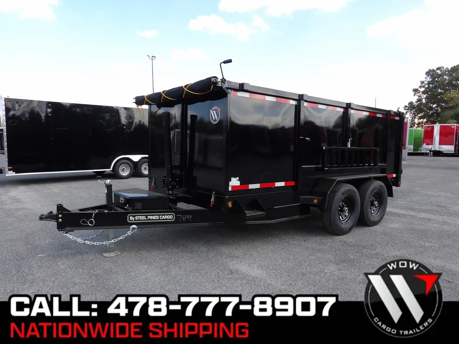 Black 2026 Steel Pines 7X14 Dump for sale in Cochran, GA