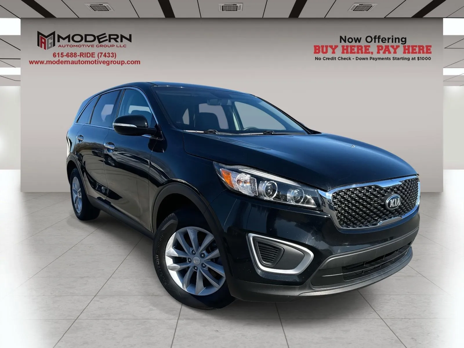 Black 2017 KIA SORENTO L for sale in Lafayette, TN