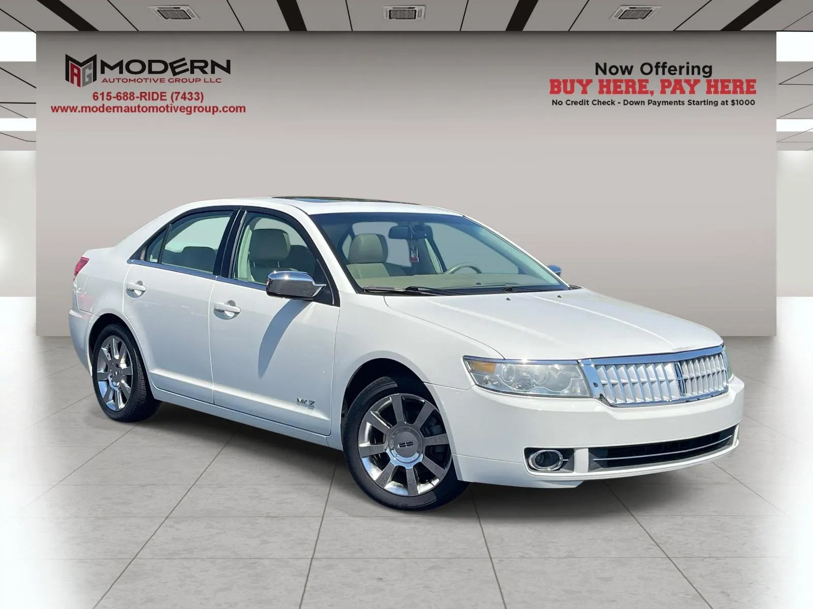 White 2008 LINCOLN MKZ BASE for sale in Lafayette, TN