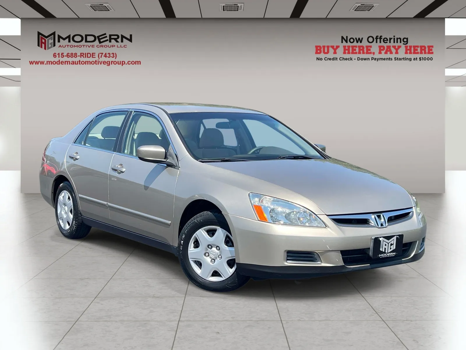Gold 2007 HONDA ACCORD LX for sale in Lafayette, TN