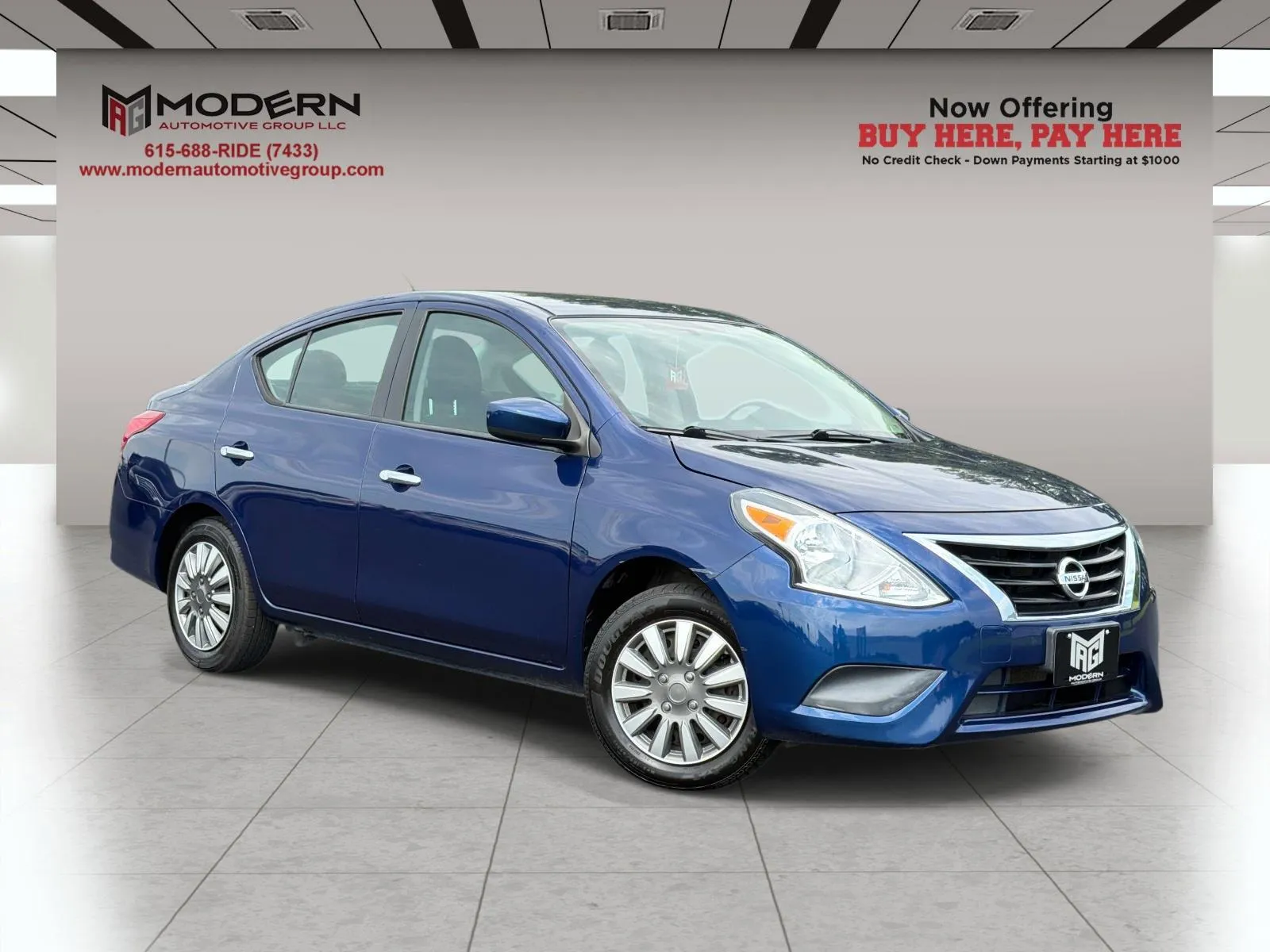 Blue 2019 NISSAN VERSA SV for sale in Lafayette, TN