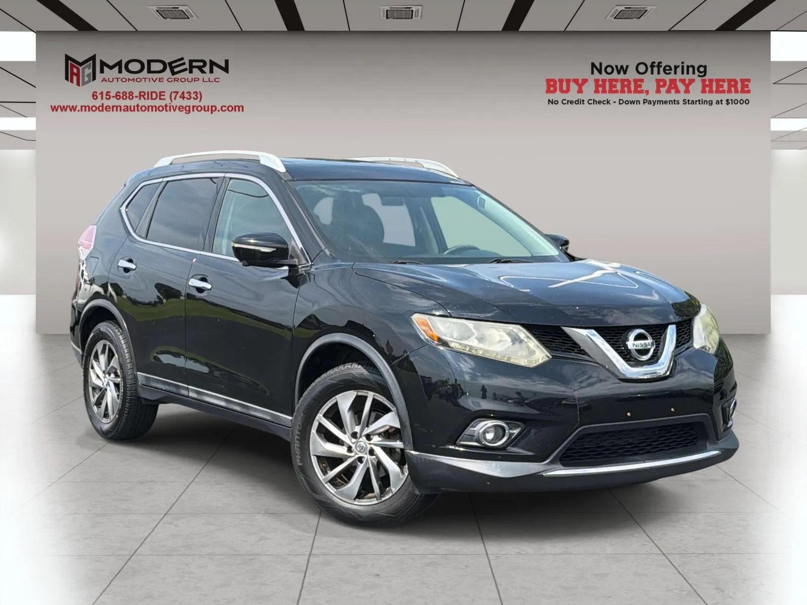 Black 2015 NISSAN ROGUE SL for sale in Lafayette, TN