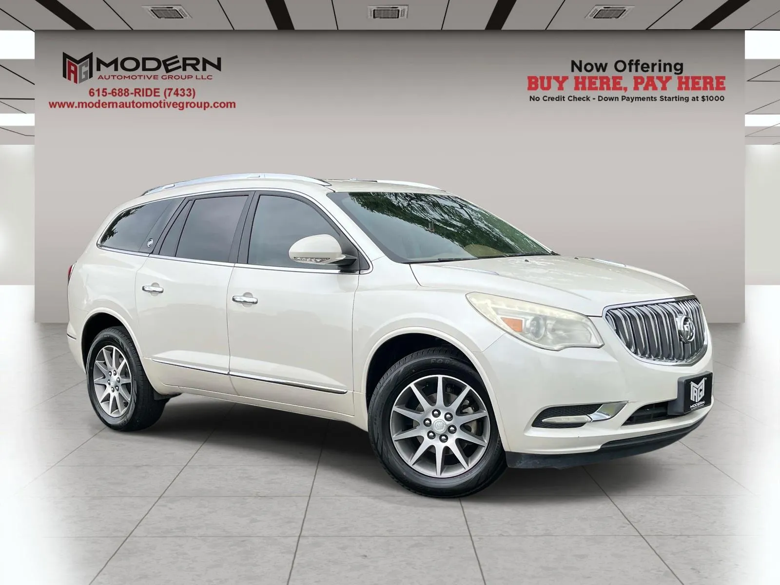 White 2014 BUICK ENCLAVE LEATHER for sale in Lafayette, TN