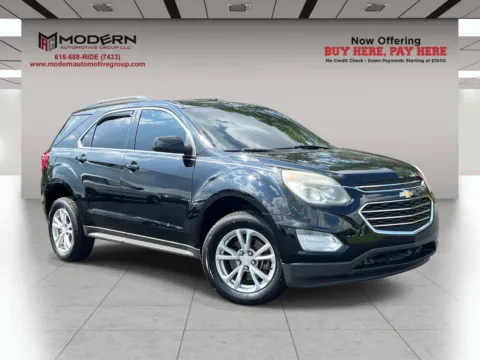 Black 2017 CHEVROLET EQUINOX LT for sale in Lafayette, TN
