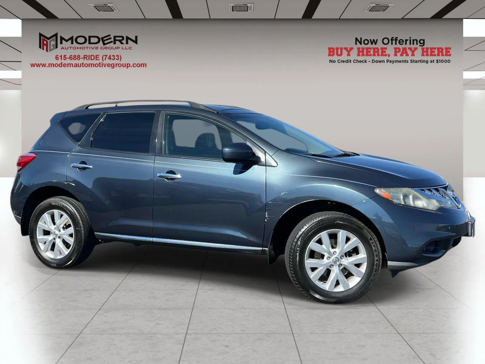 Blue 2014 NISSAN MURANO SL for sale in Lafayette, TN