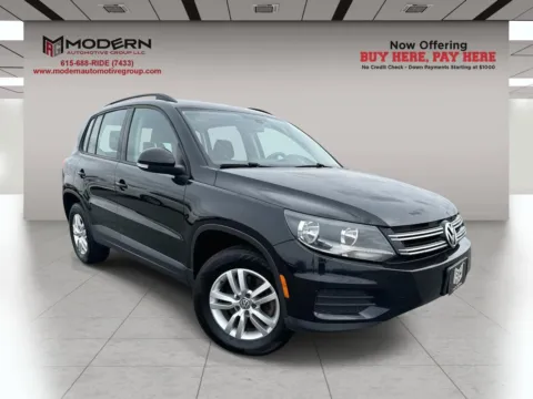 Black 2016 VOLKSWAGEN TIGUAN S for sale in Lafayette, TN