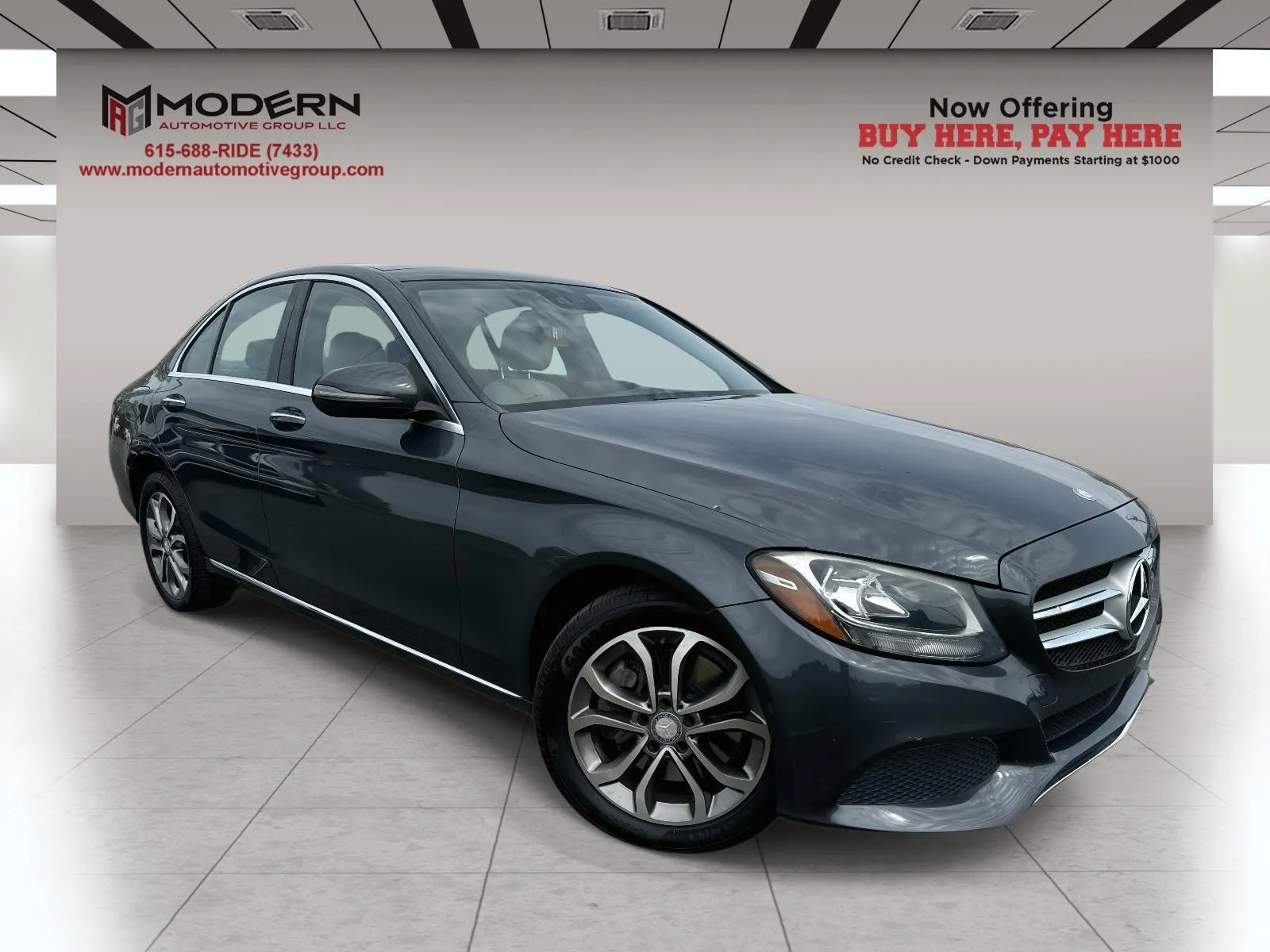 Gray 2016 MERCEDES-BENZ C-CLASS C-300 4MATIC for sale in Lafayette, TN