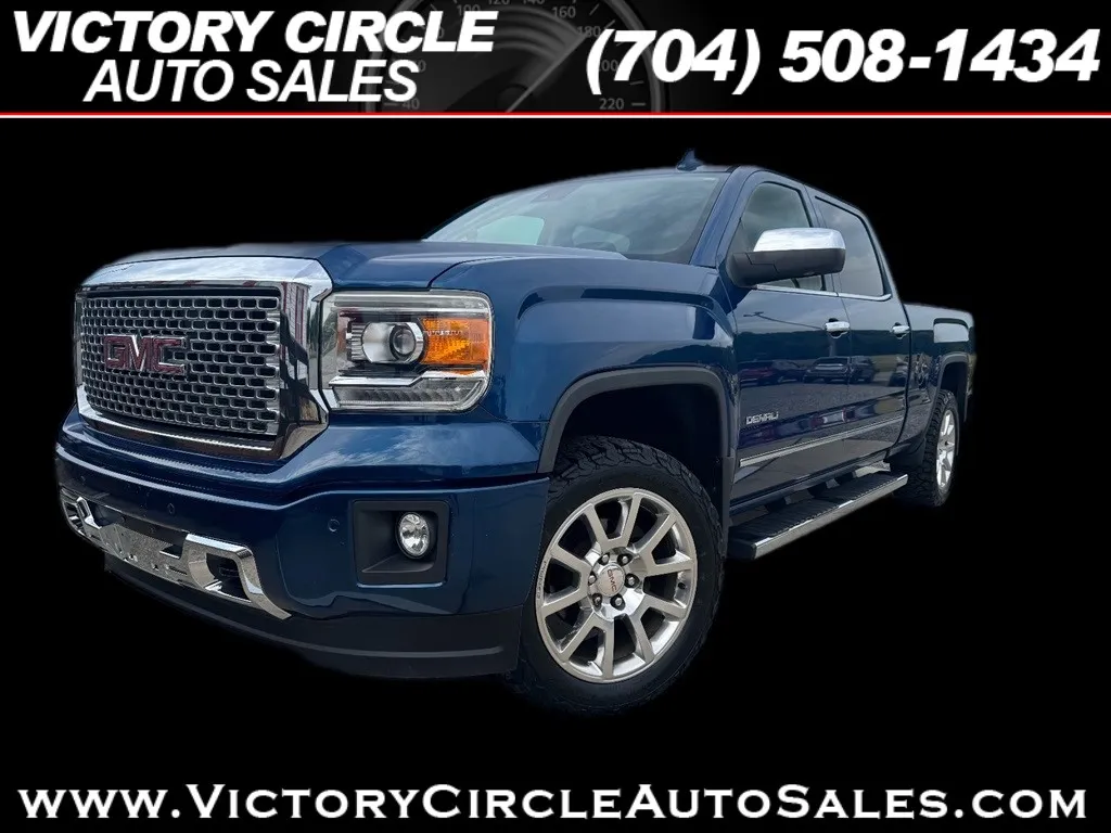 Blue 2015 GMC Sierra 1500 Denali Crew Cab Short Box 4WD for sale in Troutman, NC