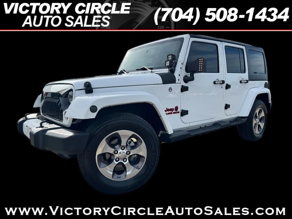 White 2016 Jeep Wrangler Unlimited Sahara 4WD for sale in Troutman, NC