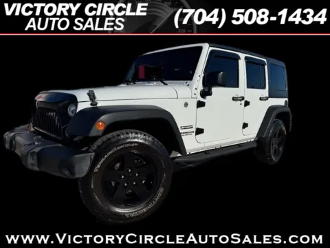 White 2017 Jeep Wrangler Unlimited Sport 4WD for sale in Troutman, NC