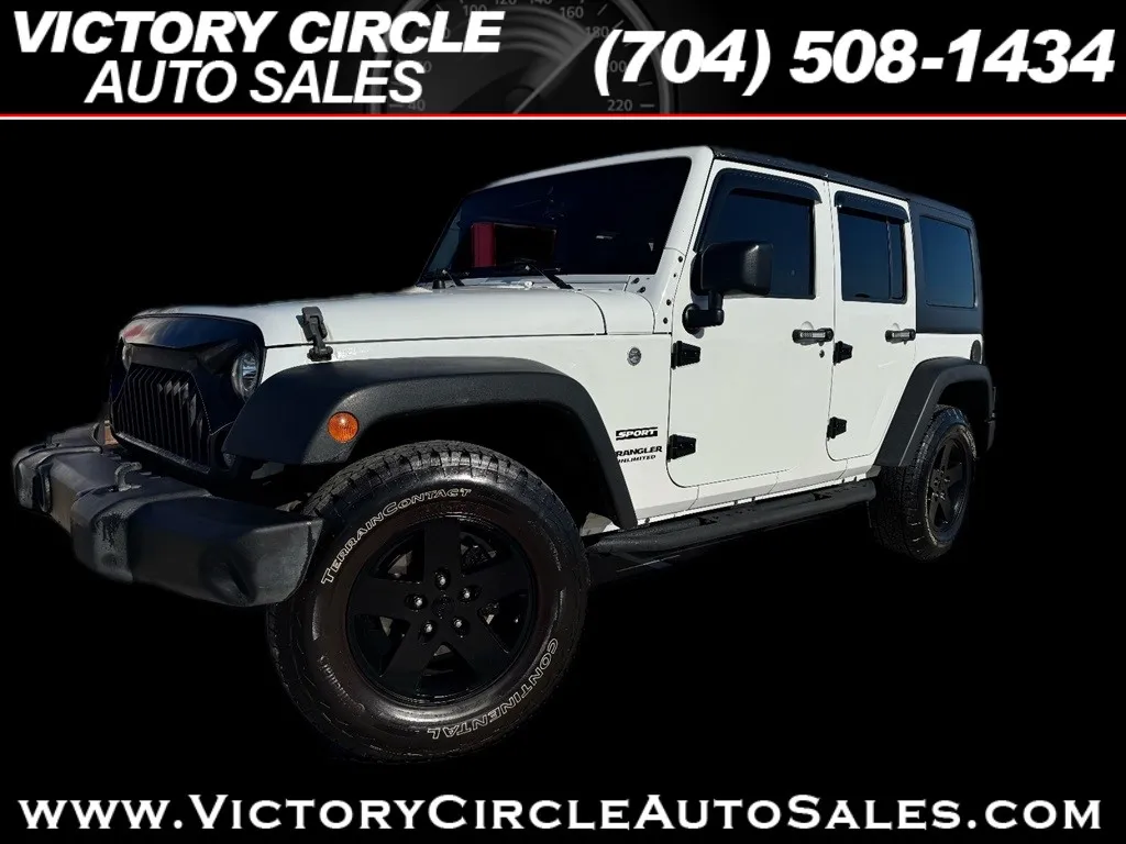 White 2017 Jeep Wrangler Unlimited Sport 4WD for sale in Troutman, NC