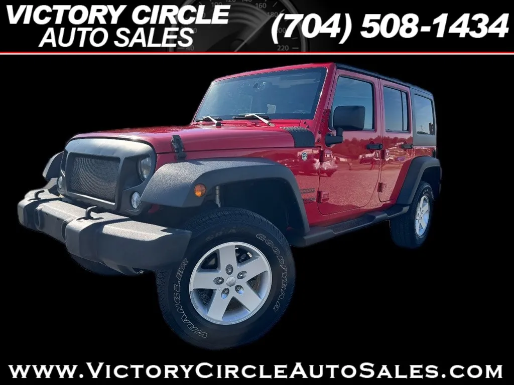 Red 2018 Jeep Wrangler JK Unlimited Sport 4WD for sale in Troutman, NC