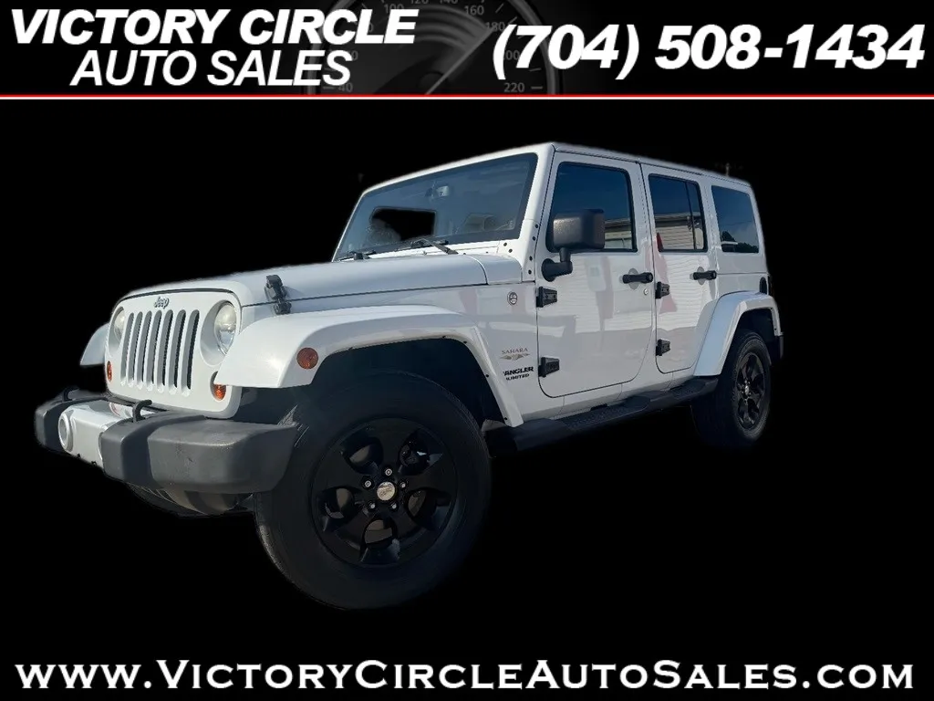 White 2013 Jeep Wrangler Unlimited Sahara 4WD for sale in Troutman, NC