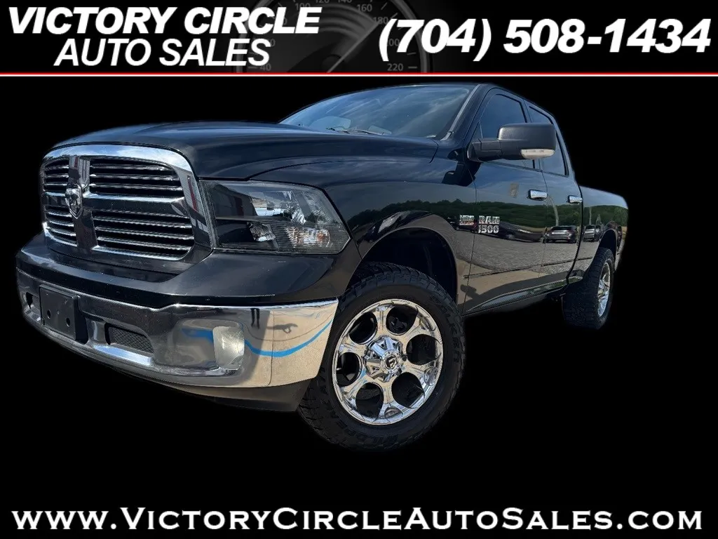 Black 2013 RAM 1500 SLT Quad Cab 4WD for sale in Troutman, NC