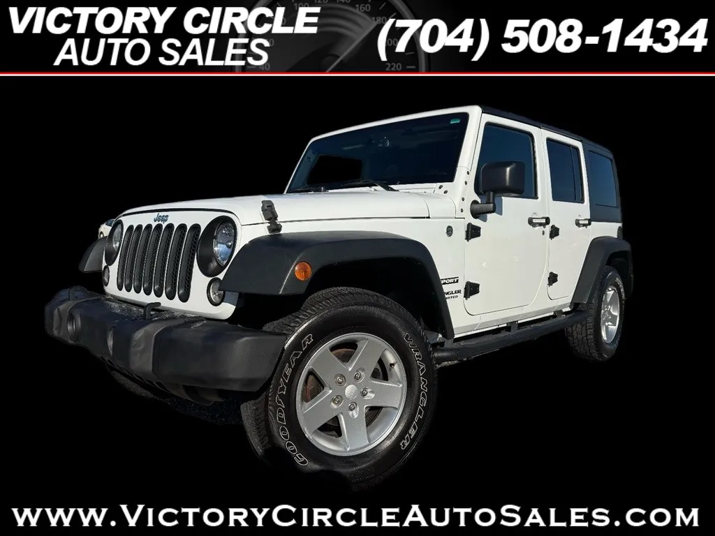 White 2015 Jeep Wrangler Unlimited Sport 4WD for sale in Troutman, NC
