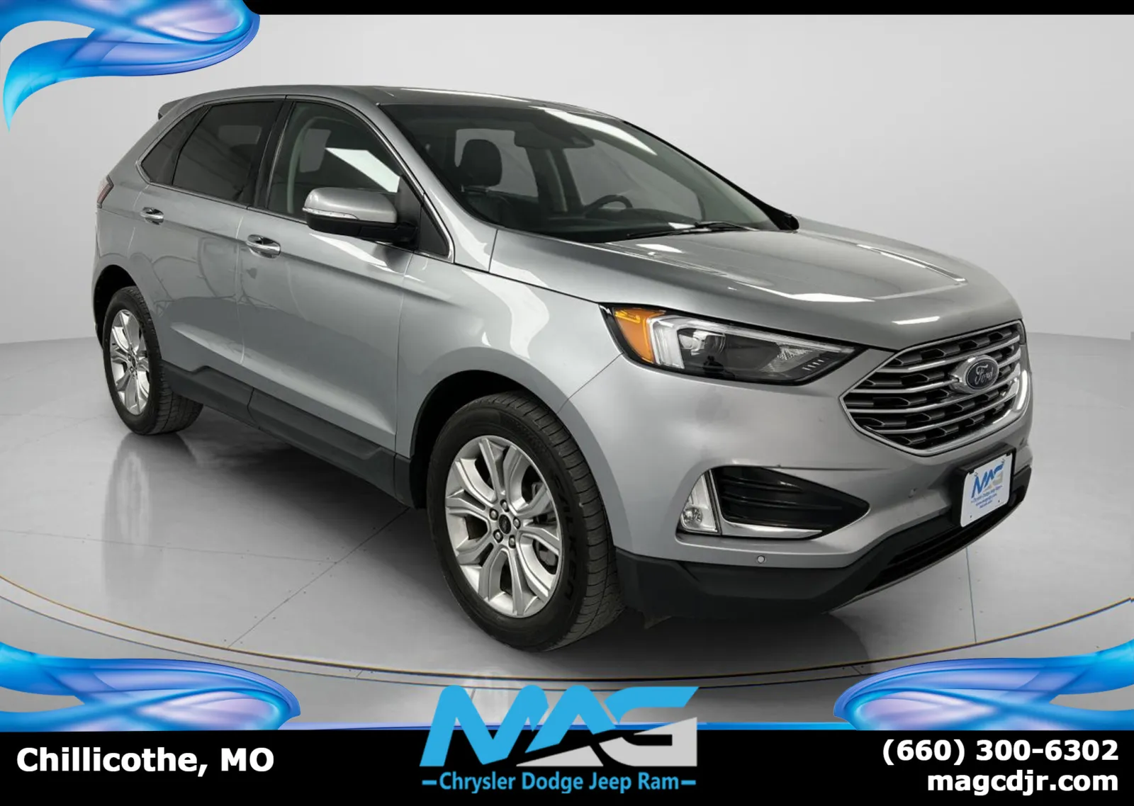 Silver 2023 Ford Edge Titanium for sale in Chillicothe, MO