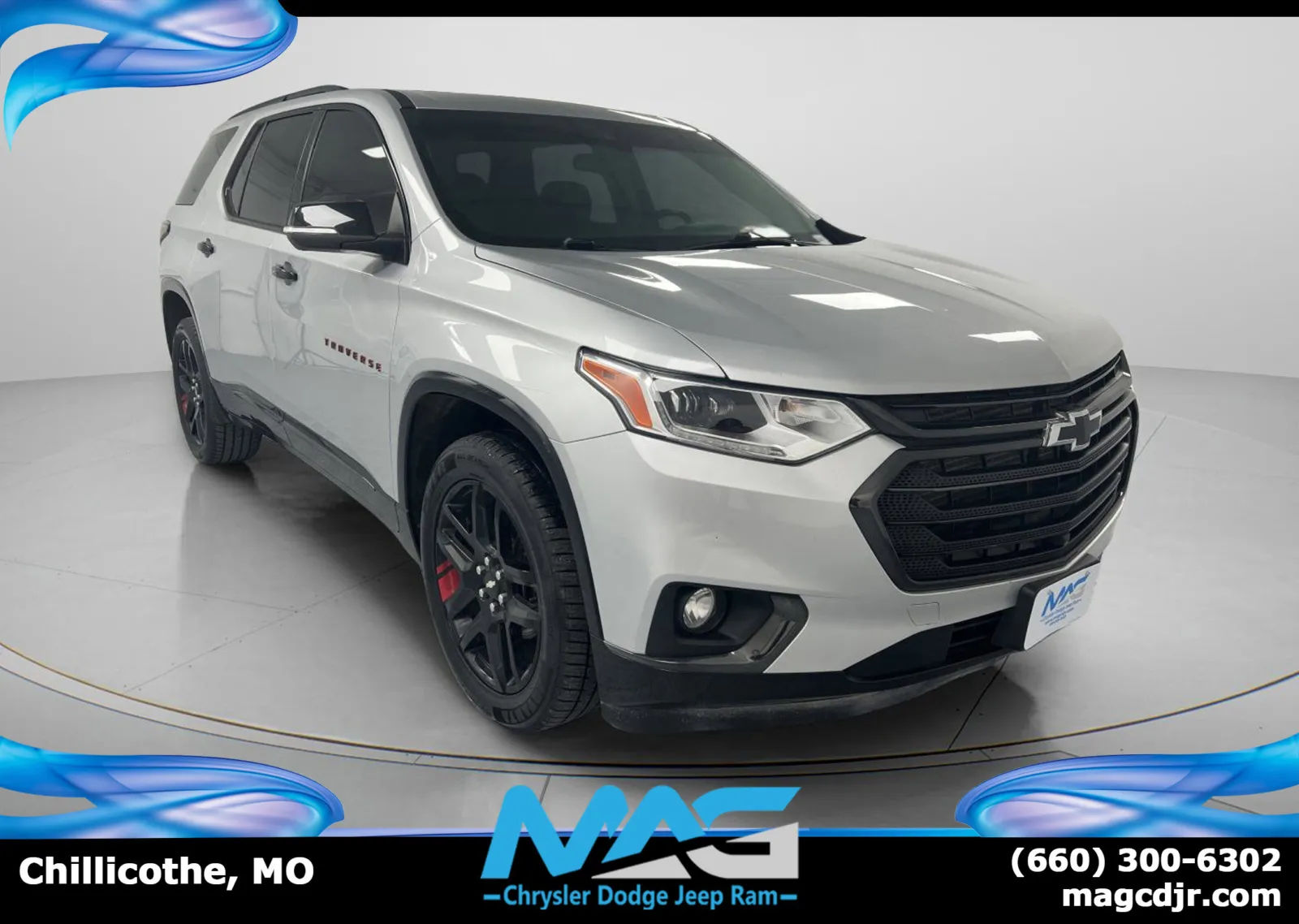 Silver 2021 Chevrolet Traverse Premier for sale in Chillicothe, MO