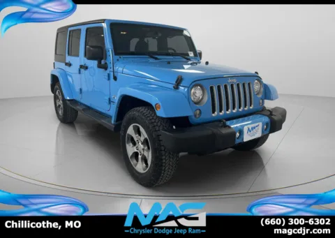 Blue 2017 Jeep Wrangler Unlimited Sahara for sale in Chillicothe, MO
