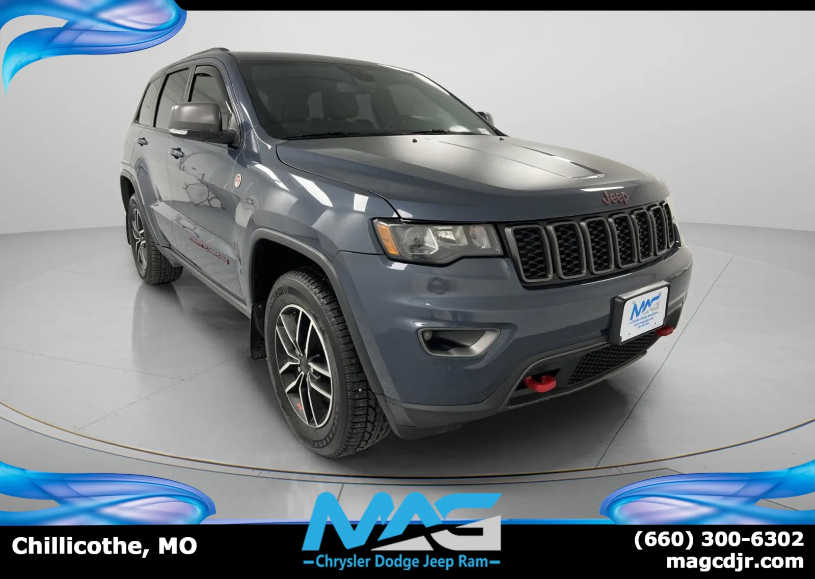 Blue 2021 Jeep Grand Cherokee Trailhawk for sale in Chillicothe, MO