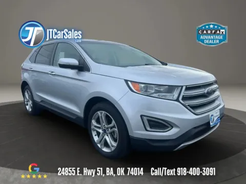 Silver 2018 Ford Edge Titanium Sport Utility 4D for sale in Broken Arrow, OK