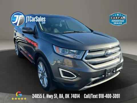 Blue 2017 Ford Edge Titanium Sport Utility 4D for sale in Broken Arrow, OK