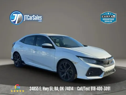 White 2018 Honda Civic Sport Touring Hatchback 4D for sale in Broken Arrow, OK