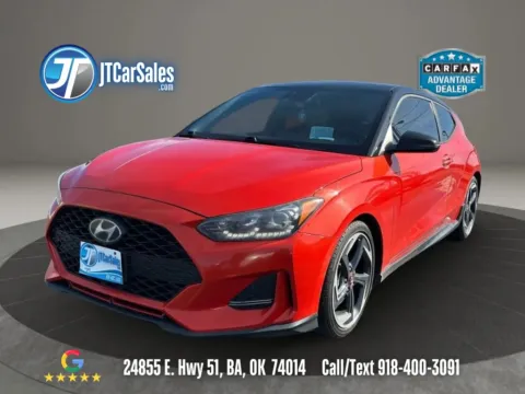 Orange 2019 Hyundai Veloster Turbo Ultimate Coupe 3D for sale in Broken Arrow, OK