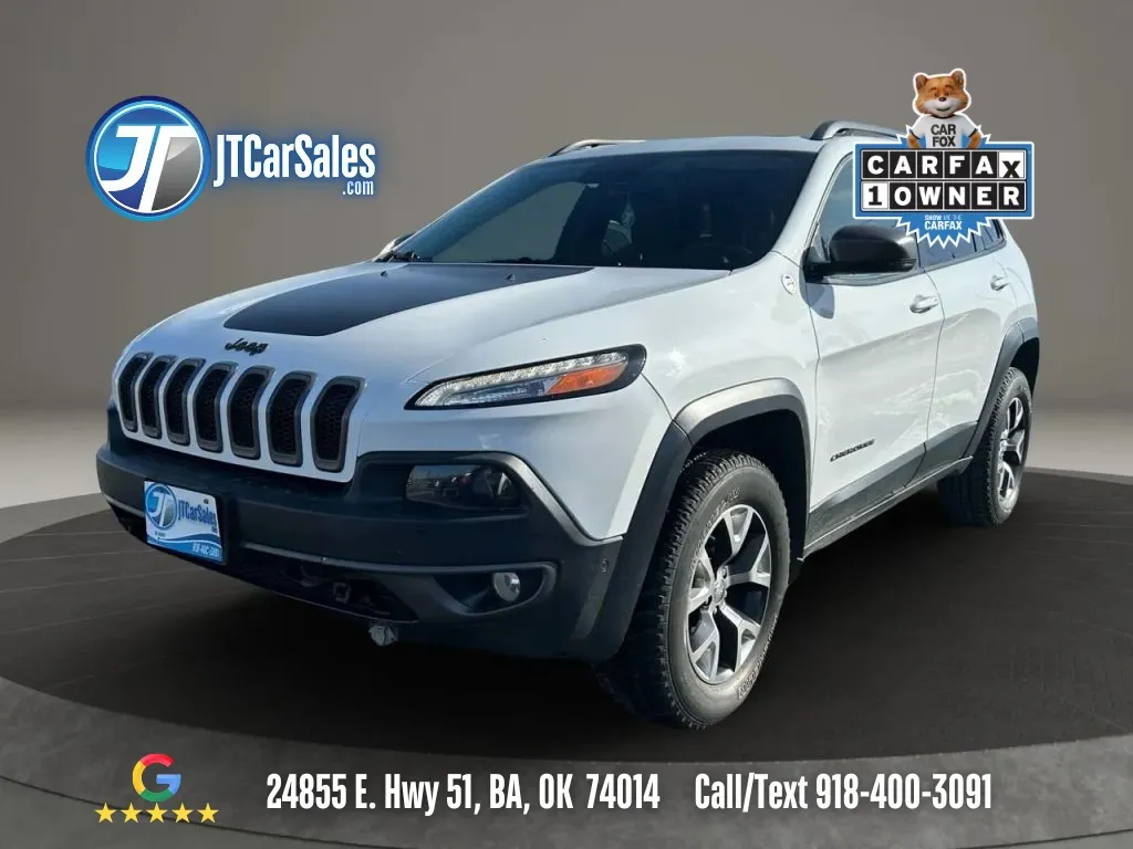 White 2015 Jeep Cherokee TrailHawk Sport Utility 4D for sale in Broken Arrow, OK