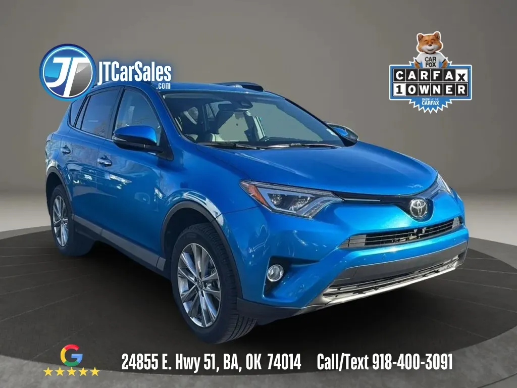 Blue 2018 Toyota RAV4 Limited Sport Utility 4D for sale in Broken Arrow, OK