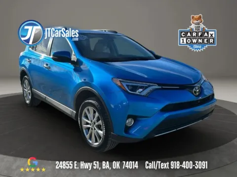 Blue 2018 Toyota RAV4 Limited Sport Utility 4D for sale in Broken Arrow, OK
