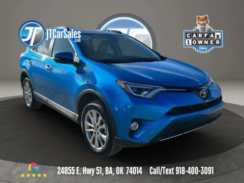 Blue 2018 Toyota RAV4 Limited Sport Utility 4D for sale in Broken Arrow, OK