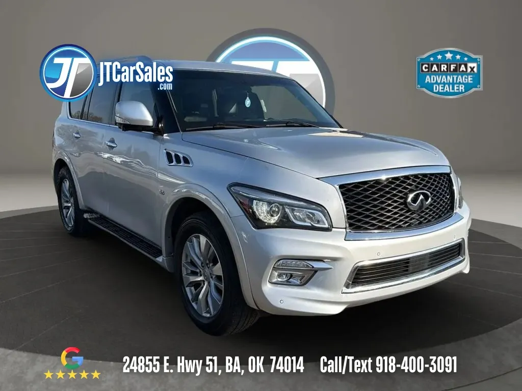 Silver 2015 INFINITI QX80 Sport Utility 4D for sale in Broken Arrow, OK