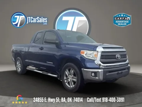 Blue 2015 Toyota Tundra Double Cab SR5 Pickup 4D 6 1/2 ft for sale in Broken Arrow, OK