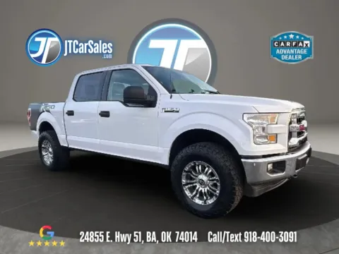White 2015 Ford F-150 SuperCrew Cab XLT Pickup 4D 5 1/2 ft for sale in Broken Arrow, OK