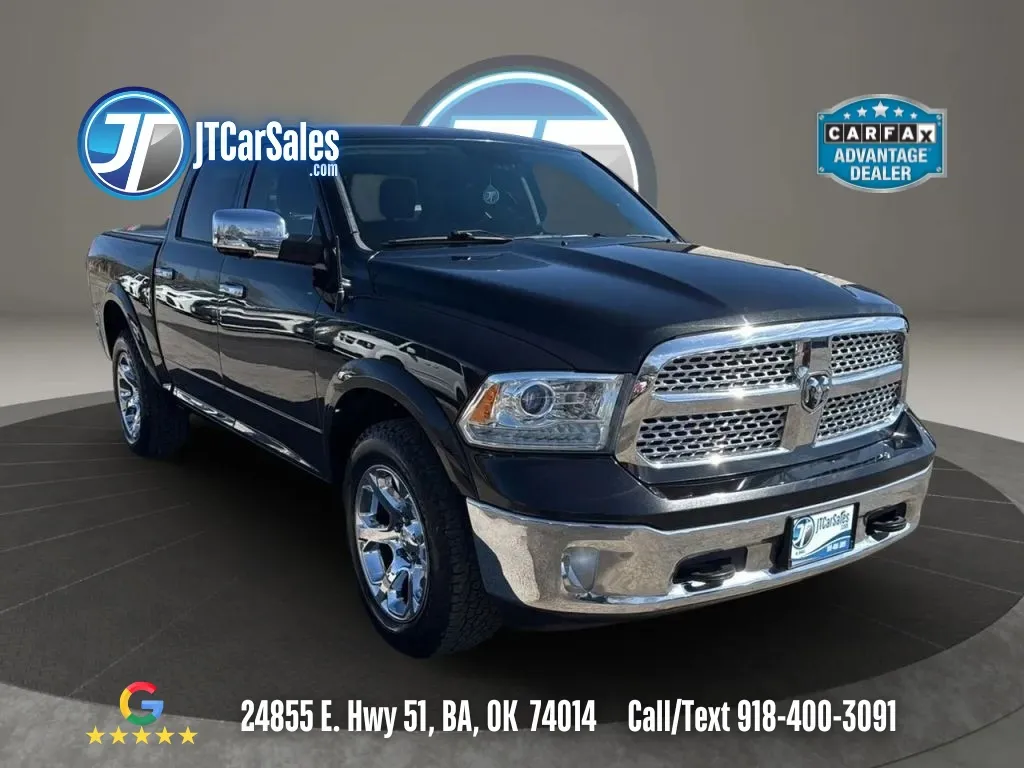 Black 2016 Ram 1500 Crew Cab Laramie Pickup 4D 5 1/2 ft for sale in Broken Arrow, OK
