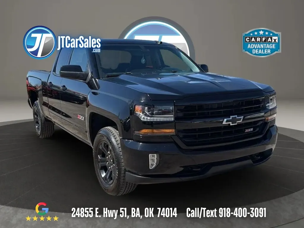 Black 2017 Chevrolet Silverado 1500 Double Cab Z71 LT Pickup 4D 6 1/2 ft for sale in Broken Arrow, OK
