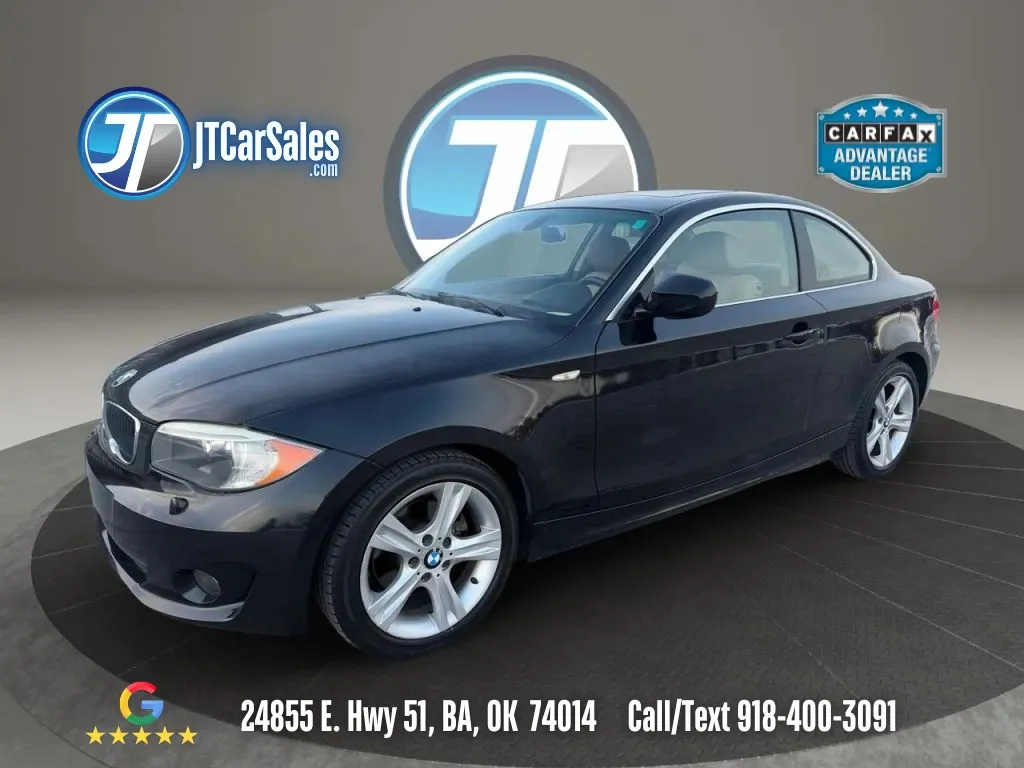 White 2012 BMW 1 Series 128i Coupe 2D for sale in Broken Arrow, OK