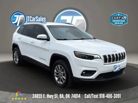 White 2019 Jeep Cherokee Latitude Plus Sport Utility 4D for sale in Broken Arrow, OK
