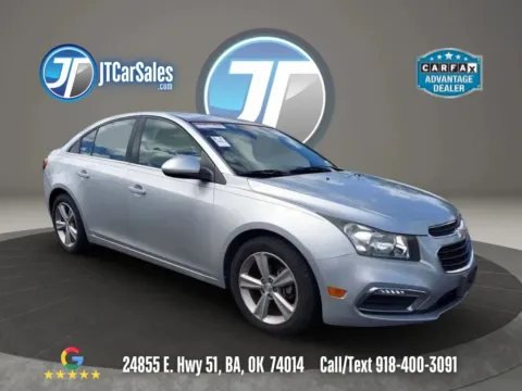 Silver 2015 Chevrolet Cruze 2LT Sedan 4D for sale in Broken Arrow, OK
