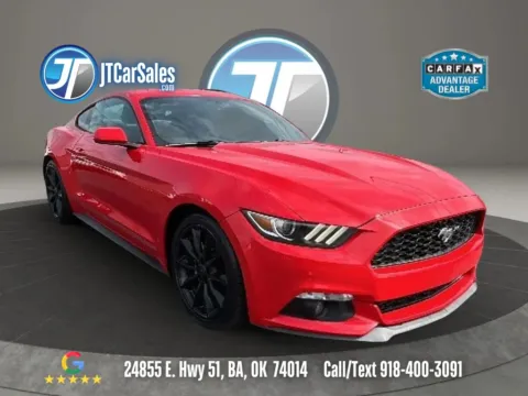 Red 2017 Ford Mustang EcoBoost Coupe 2D for sale in Broken Arrow, OK