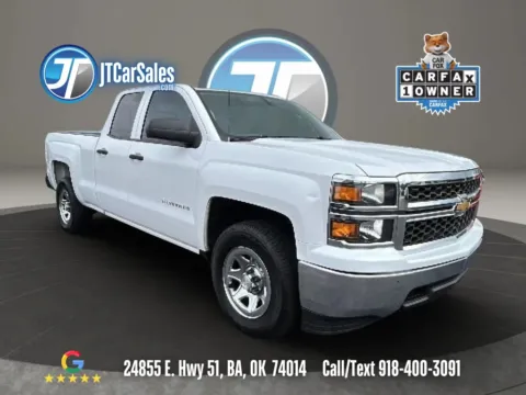 White 2014 Chevrolet Silverado 1500 Double Cab Work Truck Pickup 4D 6 1/2 ft for sale in Broken Arrow, OK