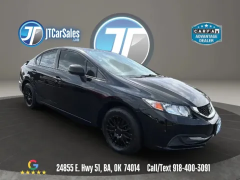 Black 2013 Honda Civic LX Sedan 4D for sale in Broken Arrow, OK