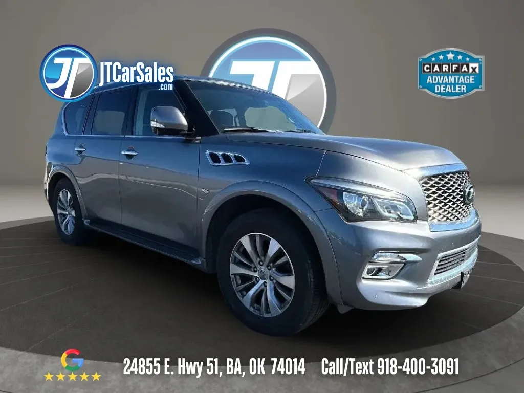 Gray 2015 INFINITI QX80 Sport Utility 4D for sale in Broken Arrow, OK