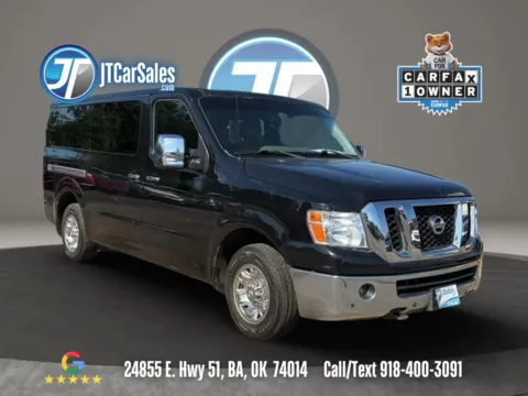 Black 2014 Nissan NV3500 HD Passenger SL Van 3D for sale in Broken Arrow, OK
