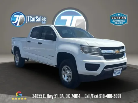 White 2017 Chevrolet Colorado Crew Cab Work Truck Pickup 4D 6 ft for sale in Broken Arrow, OK