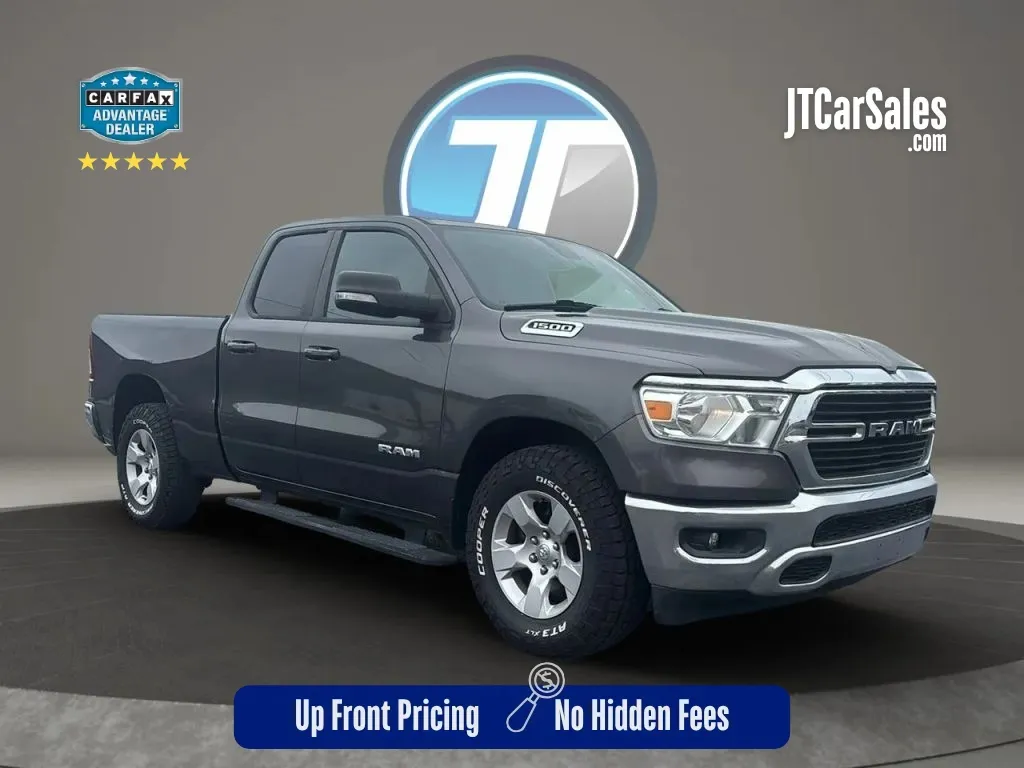 Gray 2021 Ram 1500 Quad Cab Big Horn Pickup 4D 6 1/3 ft for sale in Broken Arrow, OK