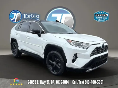 White 2019 Toyota RAV4 Hybrid XSE Sport Utility 4D for sale in Broken Arrow, OK