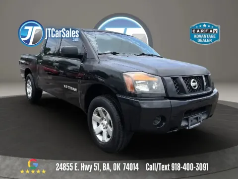 Black 2008 Nissan Titan Crew Cab LE Pickup 4D 5 1/2 ft for sale in Broken Arrow, OK